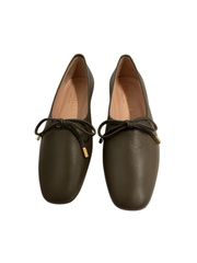 Brunella 394 Green Leather Ballet Flats