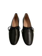 Brunella 709 Black Leather Ballet Flats