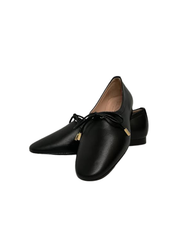 Brunella 709 Black Leather Ballet Flats