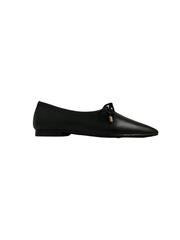Brunella 709 Black Leather Ballet Flats