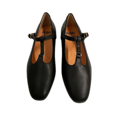 Ralph Migel Reina Black Leather T-Strap Shoe