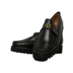 Ralph Migel Salem Black Leather Shine Loafer