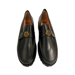Ralph Migel Salem Black Leather Shine Loafer