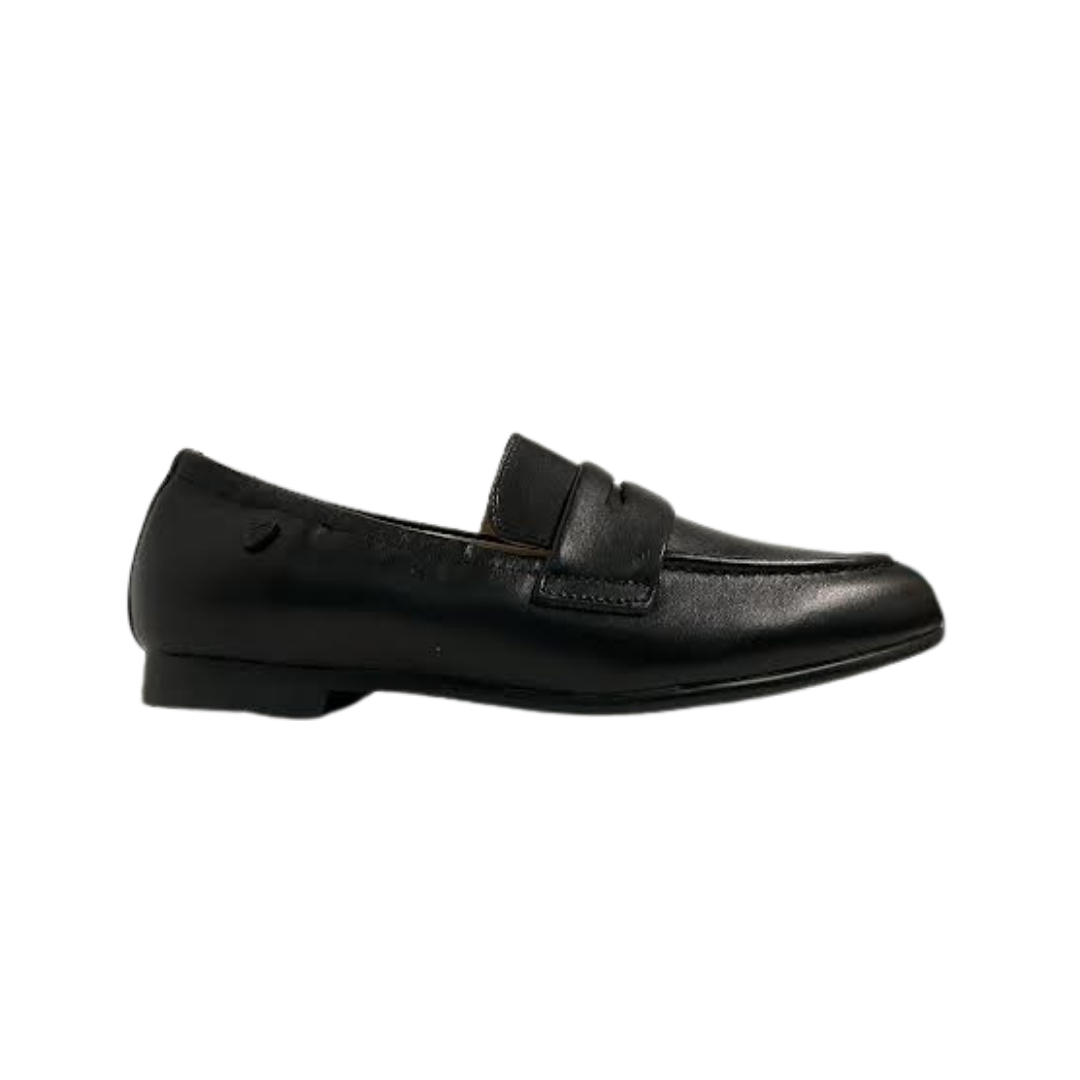 Venettini  Aston Black Leather Loafer
