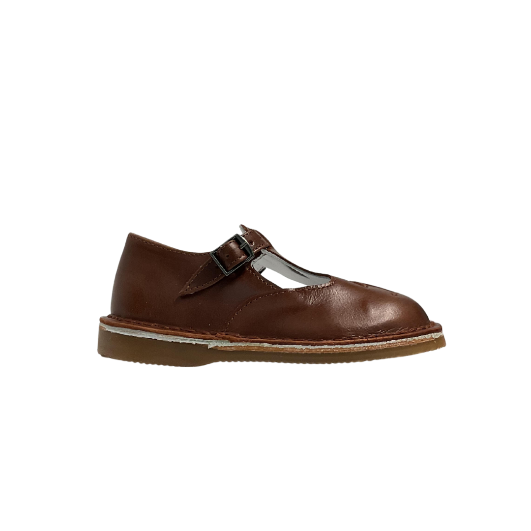 Luccini JP003 Camel Leather T-Strap