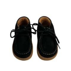 LMDI SF4537 Black Suede Topstitch Bootie