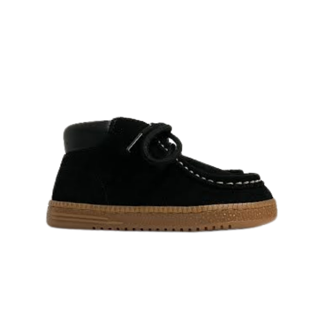 LMDI SF4537 Black Suede Topstitch Bootie