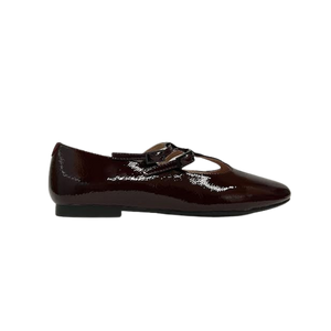 Esporre Duter Burgundy Patent Leather Double T-Strap Mary Jane