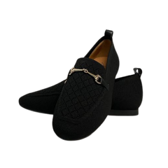 Pretty Posh 19361 Black Knit Loafer