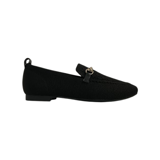 Pretty Posh 19361 Black Knit Loafer