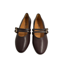 Pretty Posh 2544 Leather Double Strap Mary Jane