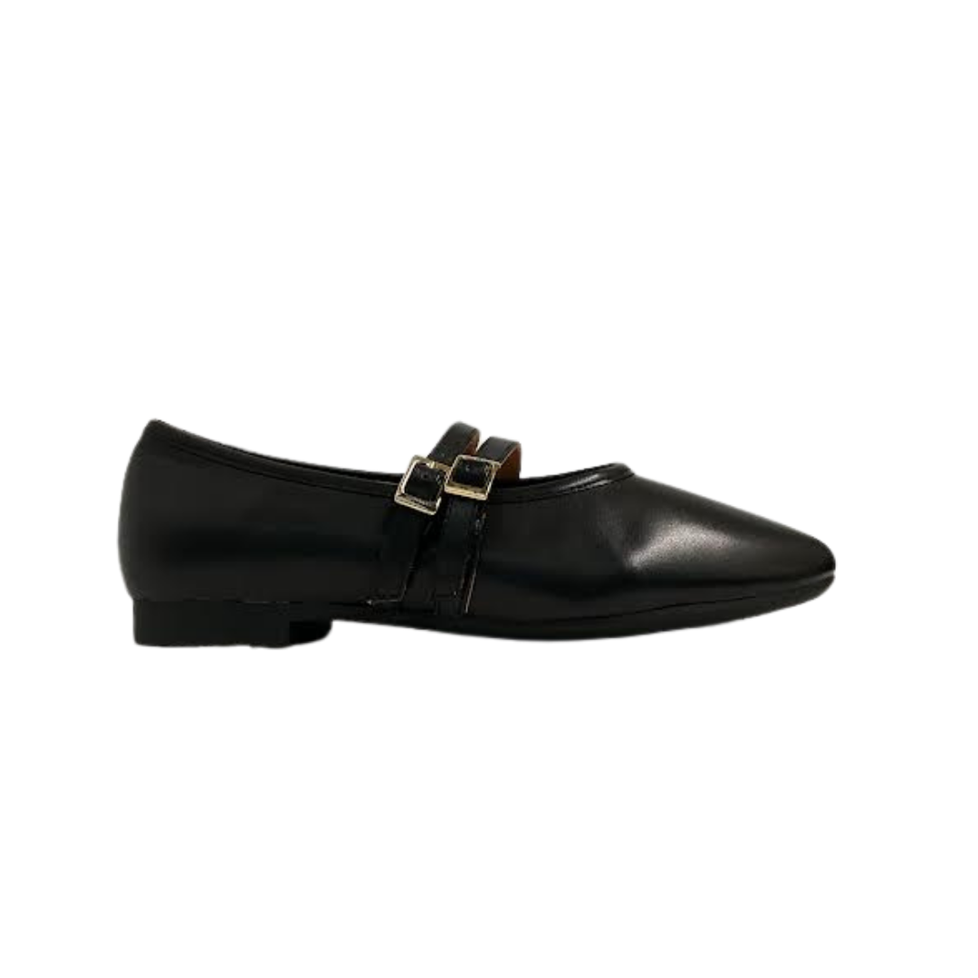 Pretty Posh 2544 Leather Double Strap Mary Jane