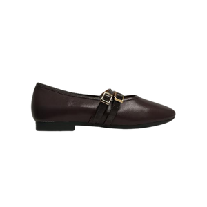 Pretty Posh 2544 Leather Double Strap Mary Jane
