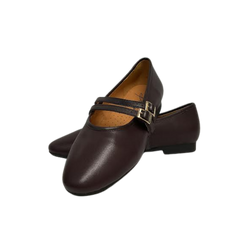 Pretty Posh 2544 Leather Double Strap Mary Jane
