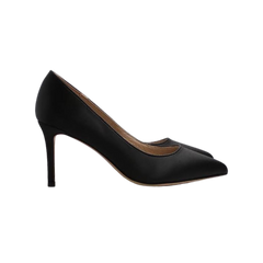 Viviamos Caddy Black Satin Med Heel