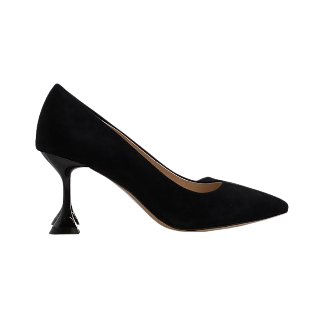 Viviamos Baxter Black Suede Med Heel