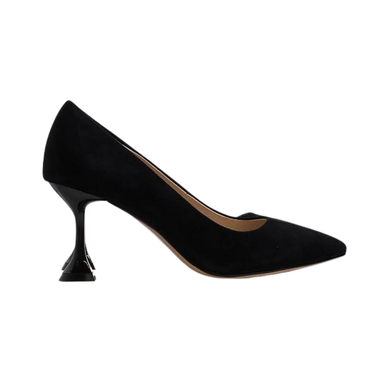 Viviamos Baxter Black Suede Med Heel