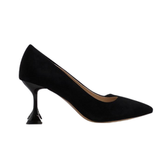 Viviamos Baxter Black Suede Med Heel