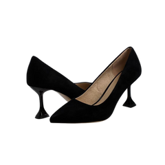 Viviamos Baxter Black Suede Med Heel