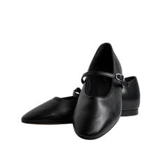 Menina Step Black Strap Ballet Flat