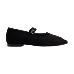 Menina Step Black Strap Ballet Flat