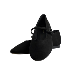 Menina Step Black Strap Ballet Flat