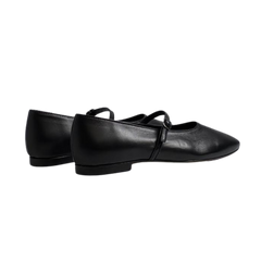 Menina Step Black Strap Ballet Flat