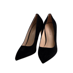 Viviamos Riya Black Suede High Heels