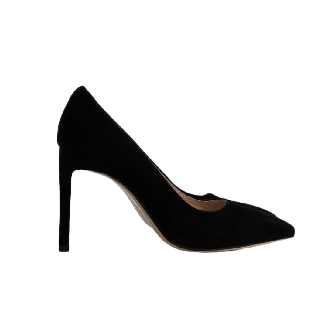 Viviamos Riya Black Suede High Heels