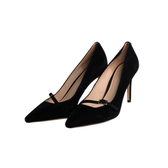 Viviamos Jenn Black Suede Med Heel