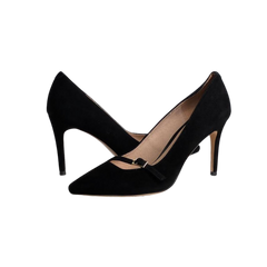Viviamos Jenn Black Suede Med Heel