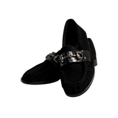 Patrizia Ineshara Black Suede Penny Loafer
