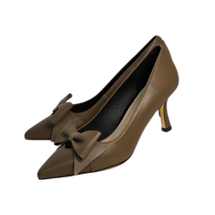 Melyann Jalla-B Bow Leather Med Heel
