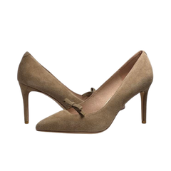 Viviamos Selma Ladies Dark Cream Suede High Heel