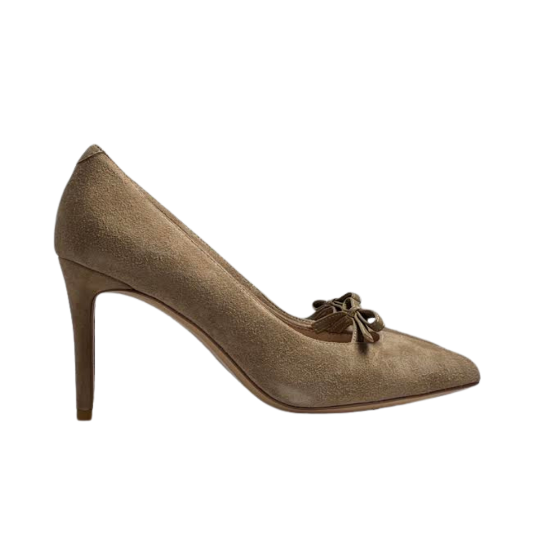 Viviamos Selma Ladies Dark Cream Suede High Heel