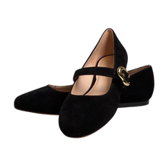 Viviamos Camera Black Suede Mary Jane