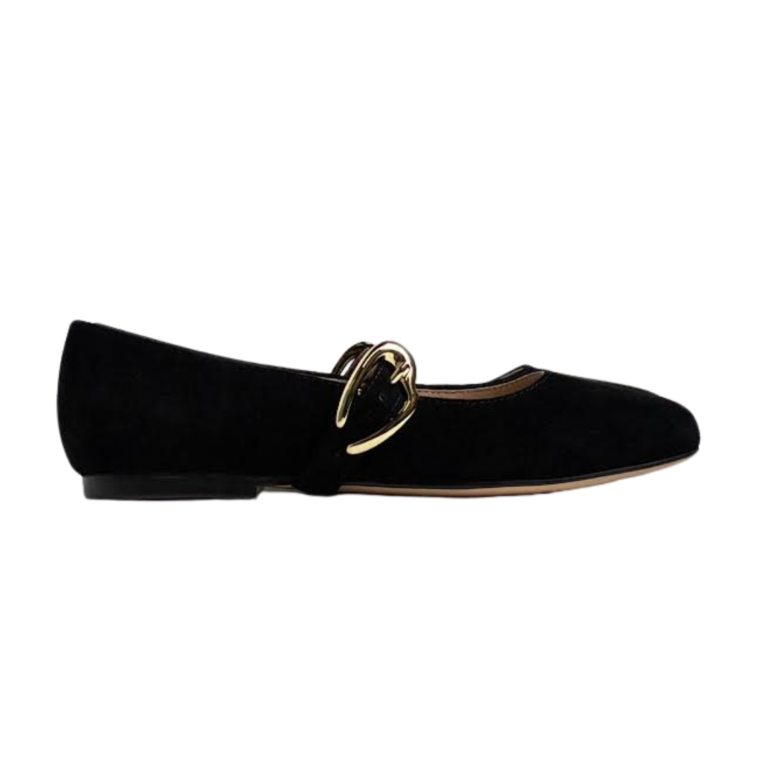 Viviamos Camera Black Suede Mary Jane