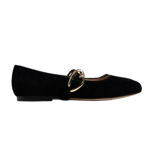 Viviamos Camera Black Suede Mary Jane