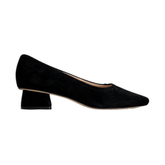 Viviamos Ruth Black Suede Low Heel