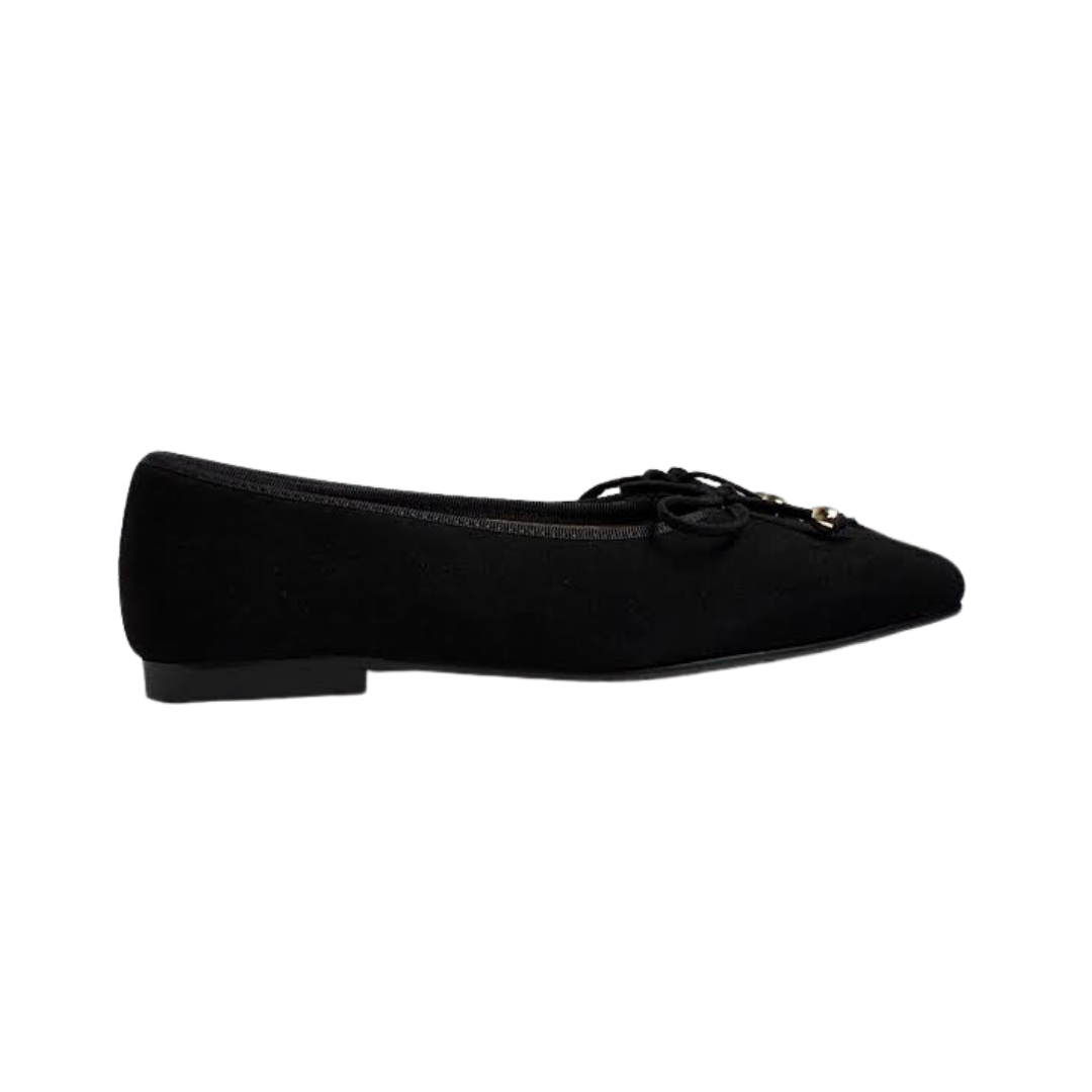 Brunella 700 Black Suede Ballet Flats