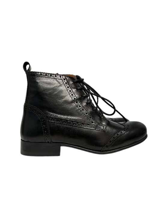 Atlanta Mocassin 11N Black Leather Bootie