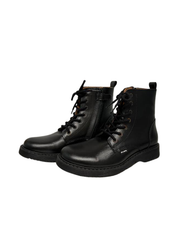 Atlanta Mocassin 001 Black Leather Bootie