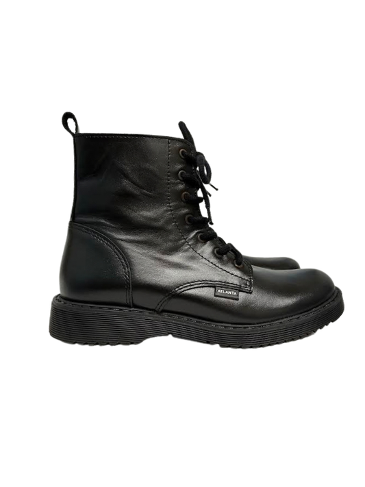 Atlanta Mocassin 001 Black Leather Bootie
