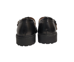 Atlanta Mocasin 734K Girls Black Aurea T-strap Loafer