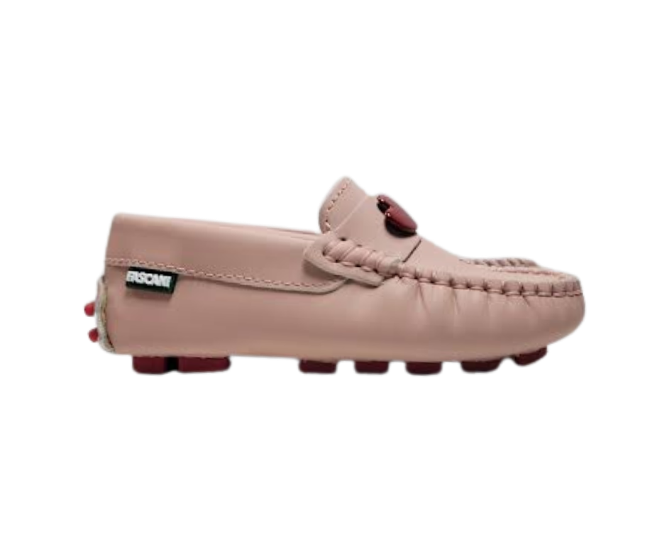 Fascani 25816 Pink Gum Loafer with Hearts