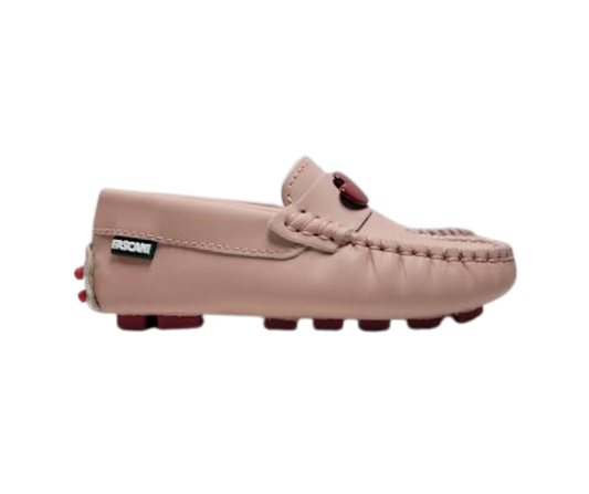 Fascani 25816 Pink Gum Loafer with Hearts