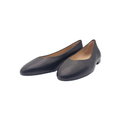 Menina 208 Ladies Black Leather Flats