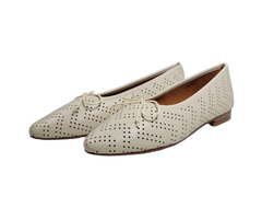 Ralph Migel Chava Ladies Beige Perforated Flats