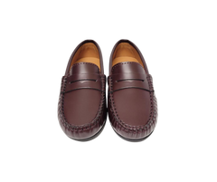 Atlanta Mocassin 32G Burgundy Leather Penny Loafer