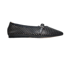Blublonc Natalie Ladies Black Perforated Mary Jane